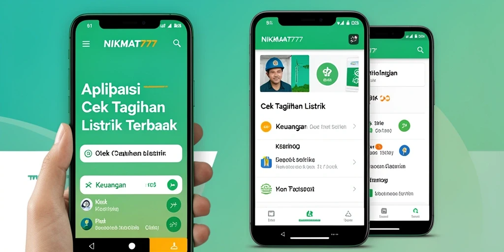 Antarmuka NIKMAT777 yang menunjukkan detail tagihan listrik dengan jelas.