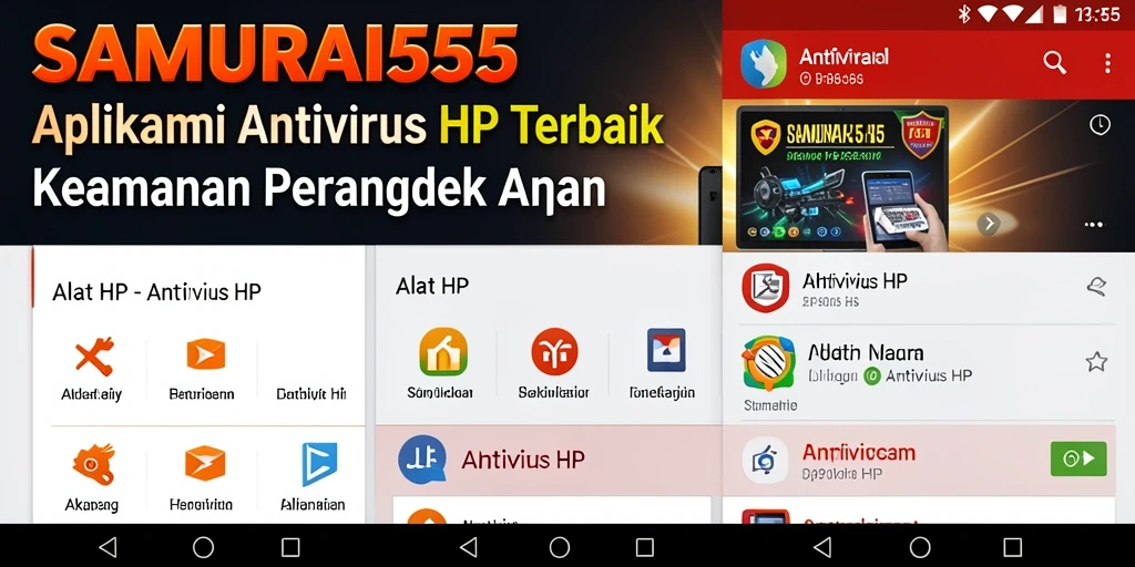 Tampilan utama SAMURAI555 dengan fungsi pemindaian antivirus.