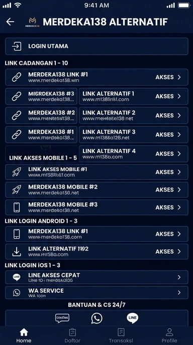 Tampilan link alternatif merdeka138