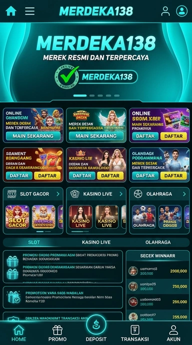 Tampilan kanal resmi merdeka138